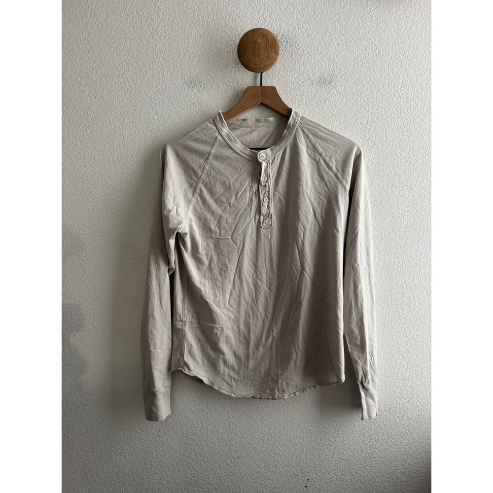 Save Khaki United Long Sleeve Henley Shirt Size XS *Pinhole*